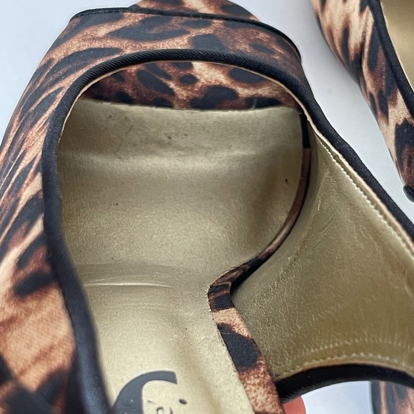 J.Renee Women's Animal Print Open Toe Sling Back Shoes Size 9M Fabric - Picture 7 of 12